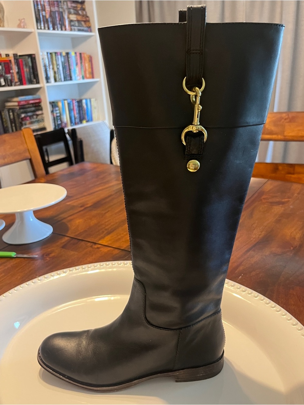 Coach Martta Tall Black soft leather Riding Boots 7.5b